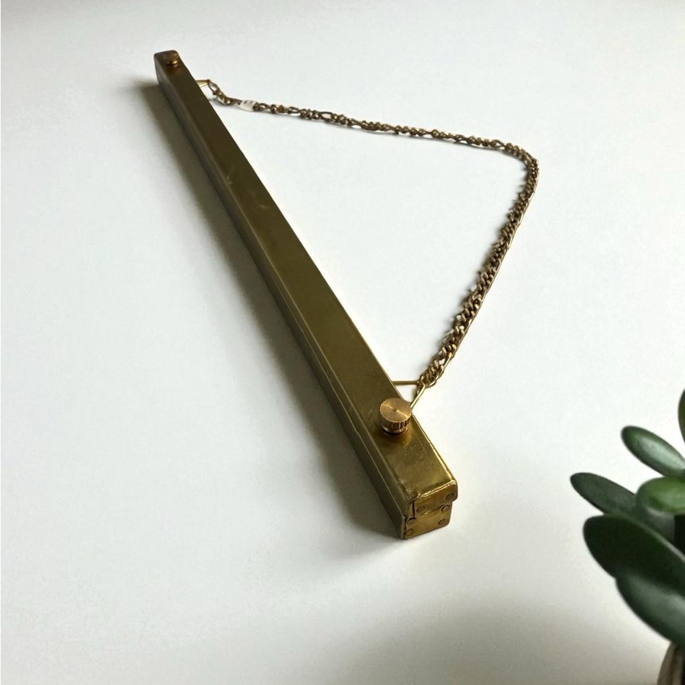 Vintage Gold-Brass Print Hanger 11”